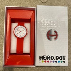 Wristwatch HIP HOP HERO.DOT HWU1102 Regular 34mm Silicone Red White